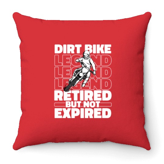 Dirt Bike Mx Motocross Supermoto Retiree Throw Pillows