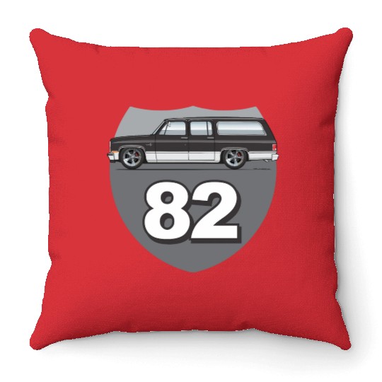 82 Midnight Black Throw Pillows