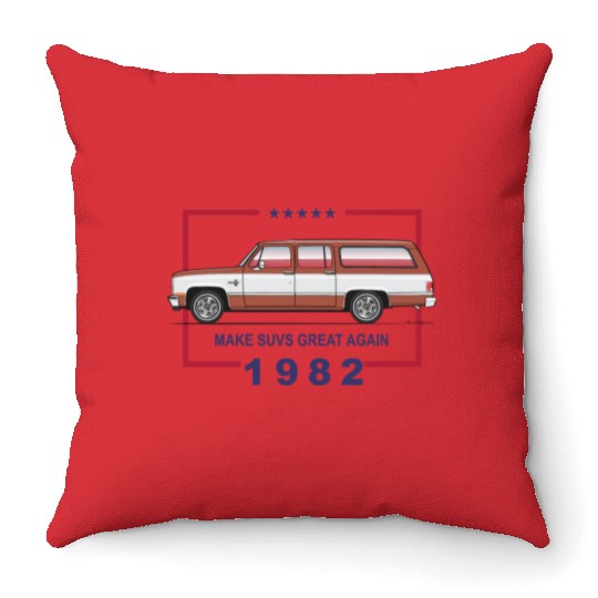 1982 Bronze Throw Pillows