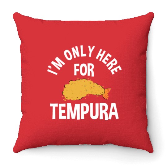 Funny Tempura Shrimp Throw Pillows