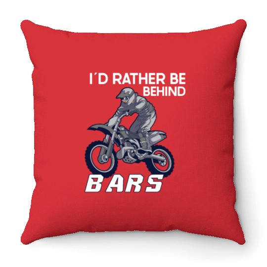 Dirt Bike Dirt Bike Riding Motocross Dirt Biking Throw Pillows