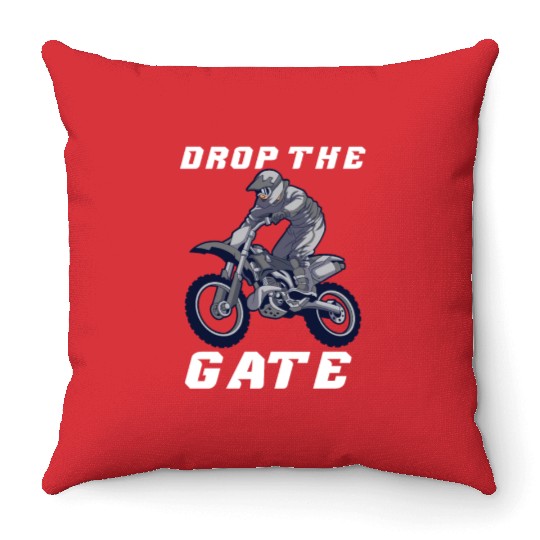 Dirt Bike Dirt Bike Riding Motocross Dirt Biking Throw Pillows