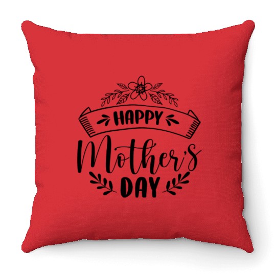 Happy Mother's Day For Best Mom Throw Pillows
