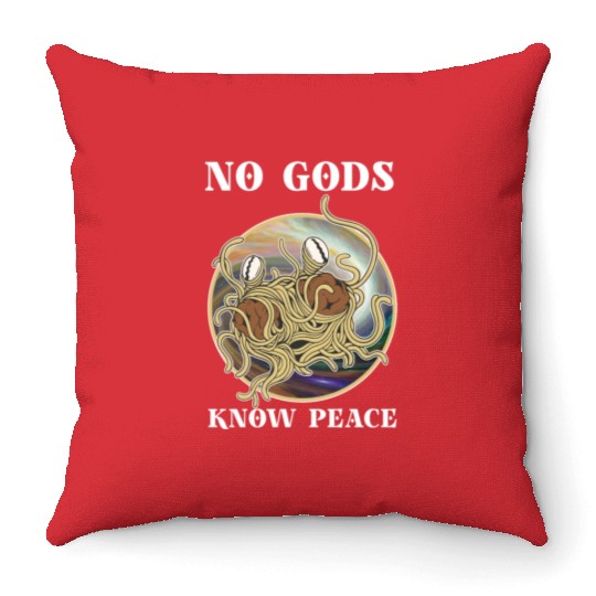 Atheist Atheism Flying Spaghetti Pastafarianism Throw Pillows