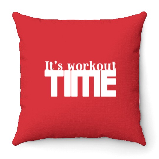 Workout and gym people Throw Pillows