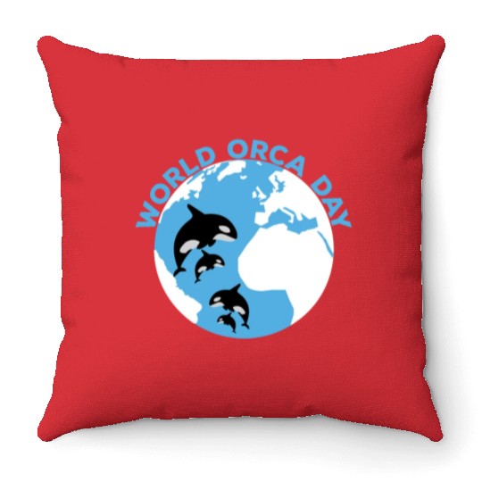 World Orca Day Throw Pillows