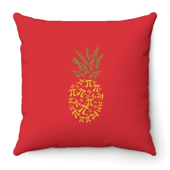 Pineapple Pi Math Holiday Mathematics Funny Pi Throw Pillows
