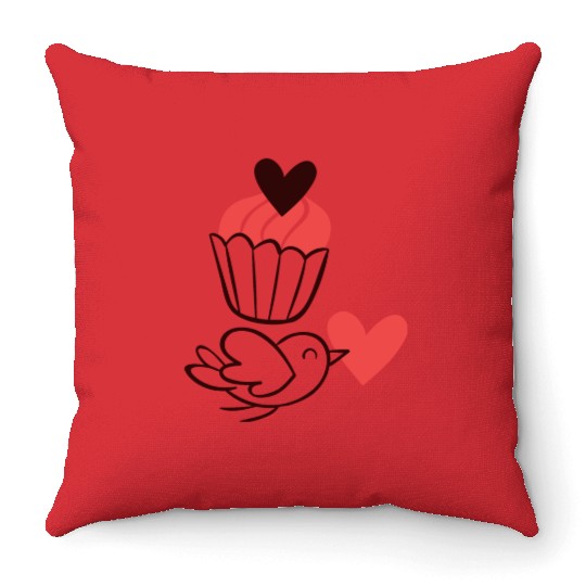 I Love My Girlfriend Throw Pillows