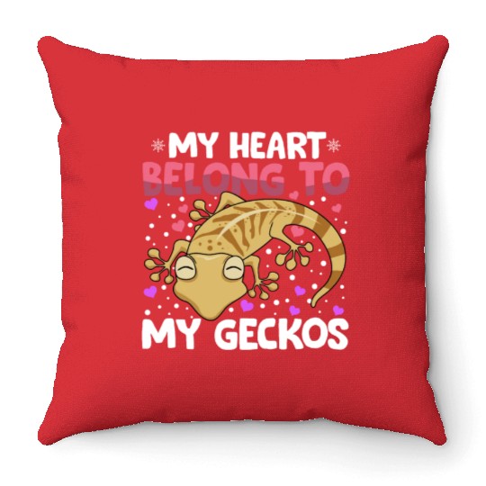 Valentines Day My Heart Belong to My Leopard Throw Pillows