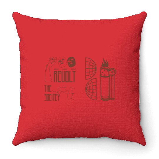Revolt the Society Throw Pillows