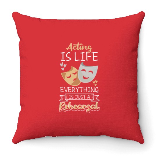 Actress Rehearsal Singer Drama Club Throw Pillows
