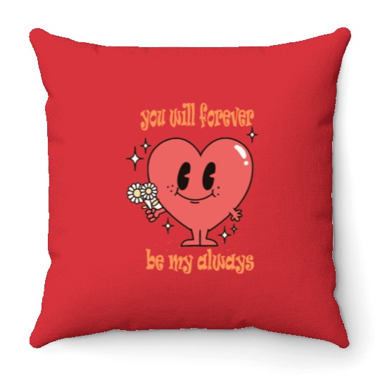 valentine design Throw Pillows