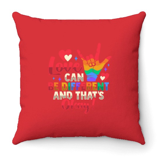 Gay Pride LGBTQ Design for a Pride Parade Throw Pillows