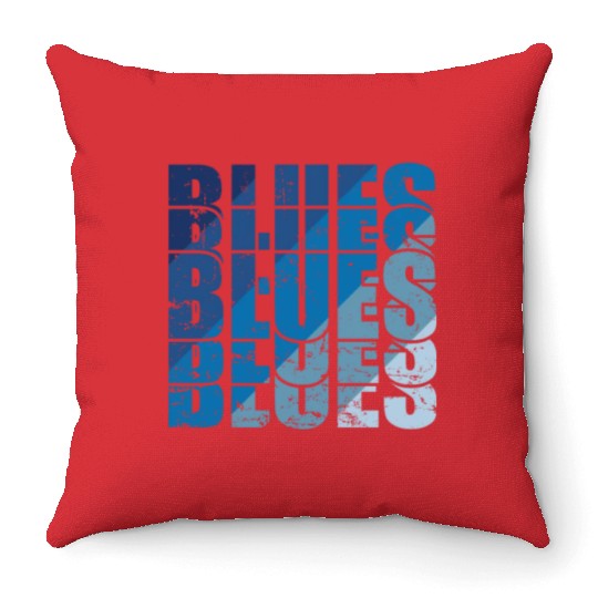 Blues Music Jazz Trumpet Chicago Throw Pillows