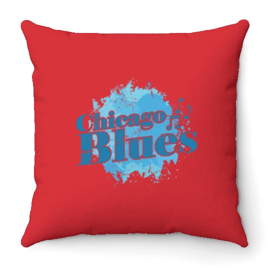 Blues Music Trumpet Throw Pillows