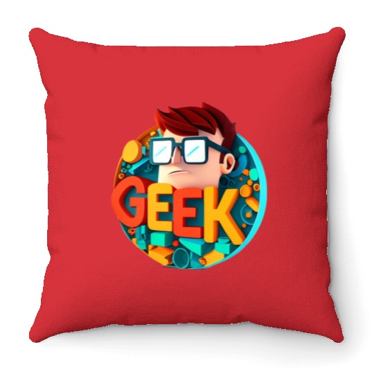 "Geek" Throw Pillows