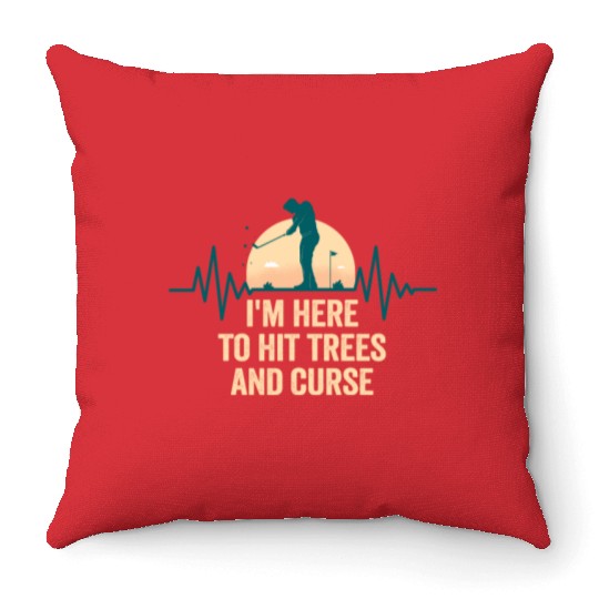 Peace Love Golf Throw Pillows