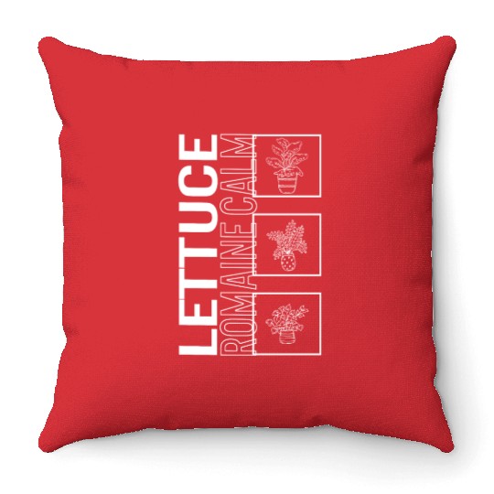 Lettuce Romaine Calm, Garden Plant Gardening Throw Pillows