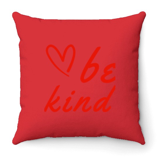 be kind cute Throw Pillows for women
