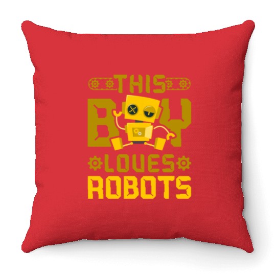 Robot Robotics Engineer Boy This Throw Pillows