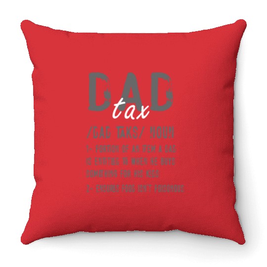 Vintage Dad Tax Definition Men Funny Father's Day Throw Pillows