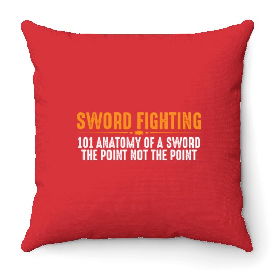 Sword Fighting 101 Anatomy Of A Sword 8 Throw Pillows