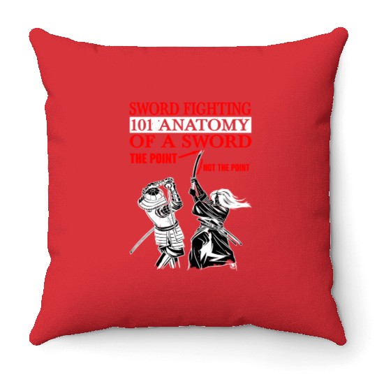 Sword Fighting 101 Anatomy Of A Sword 5 Throw Pillows