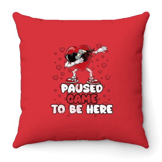 I Paused My Game To Be Here Mens Kids Boys Throw Pillows