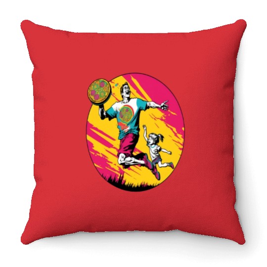 Ultimate Frisbee Retirement Appreciation Pop Art Throw Pillows