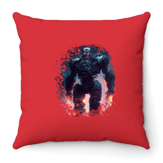 Terminator Exoskeleton Throw Pillows