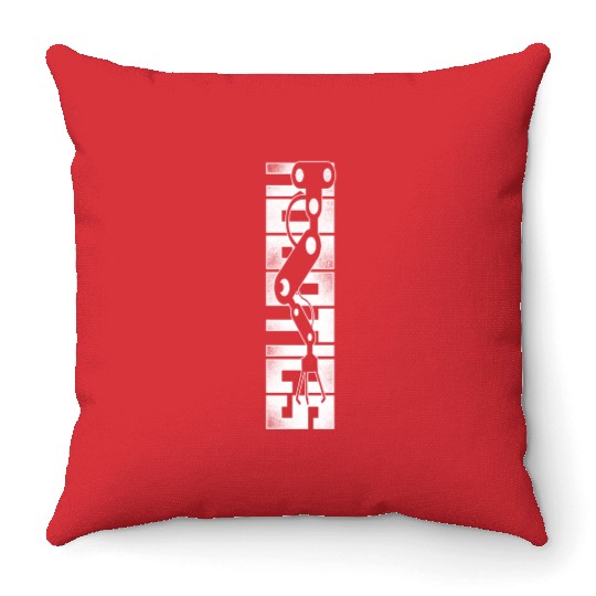 Robot Robotics Engineer Vintage Throw Pillows