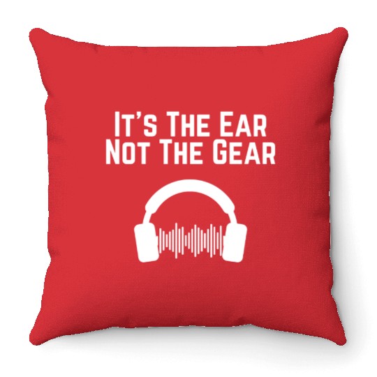 Hilarious Ear Not Gear Composer Musicians Audio Throw Pillows