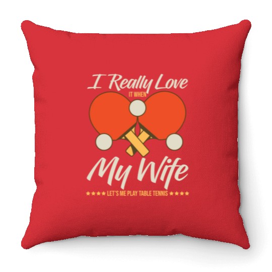 ping-pong, players, small, hard, table Throw Pillows