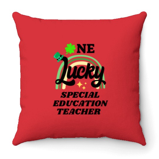 Special education teacher, St Patrick's Day Gift Throw Pillows