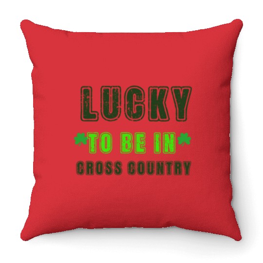 Cross Country Runner, St Patrick's Day Gift Throw Pillows