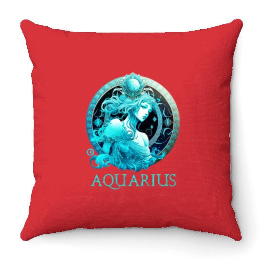 Embrace Your Aquarius Identity: Aquarius Pride Zod Throw Pillows