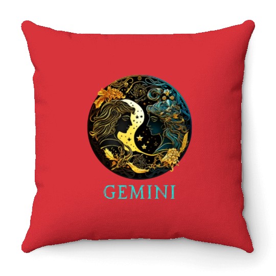 Embrace Your Gemini Identity: Gemini Pride Zodiac Throw Pillows