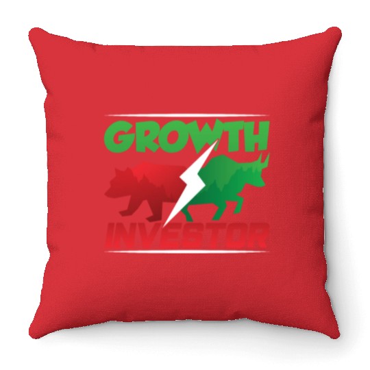 Growth Investor Investing Invest Shareholder Throw Pillows