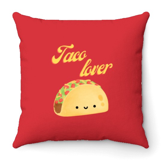 Taco Lover I Love Tacos Tacos Lover Throw Pillows