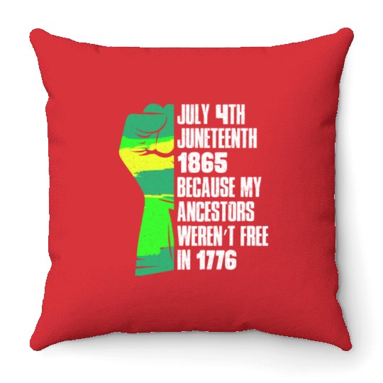 Juneteenth free since 1865 Black History US Africa Throw Pillows