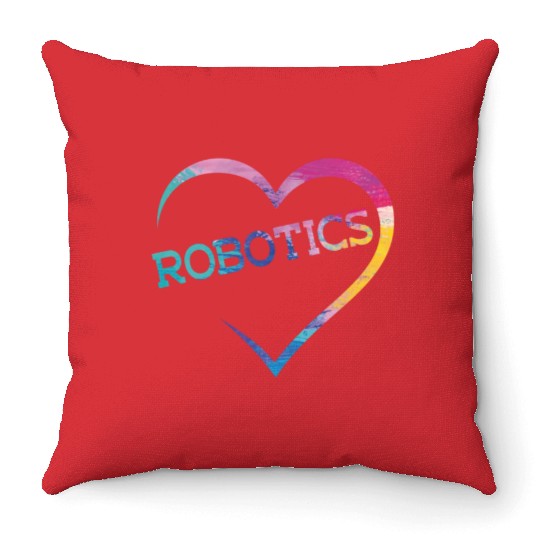 Robot Robotics Engineer Watercolor Throw Pillows