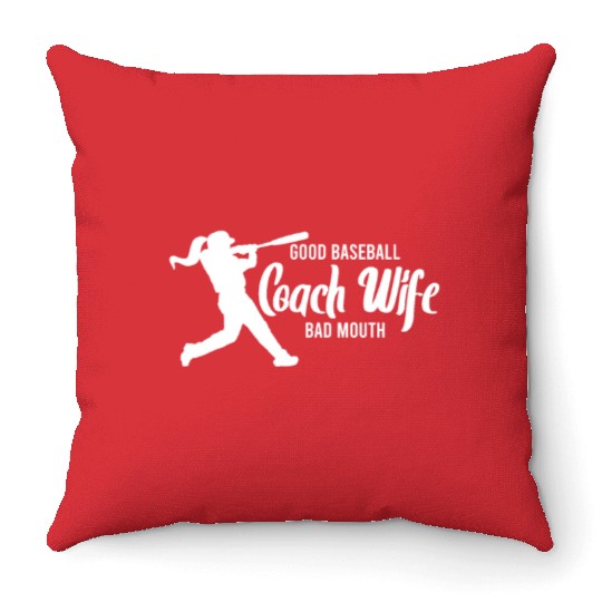 Baseball Coach Wife Professional Mom Instructor Throw Pillows