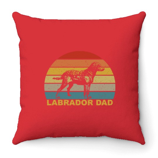 Labrador Dad For Labrador Lover Throw Pillows