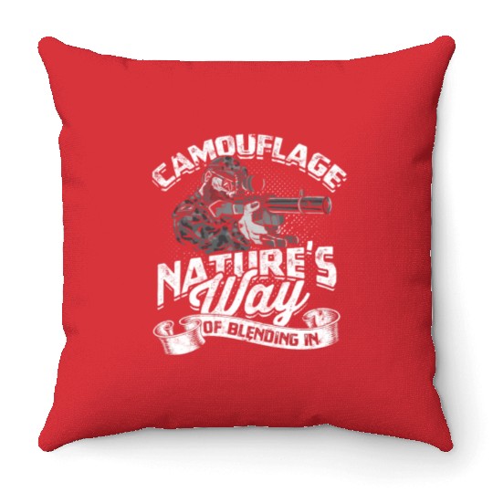Camouflage: Nature's Way of Blending In - Hunting Throw Pillows