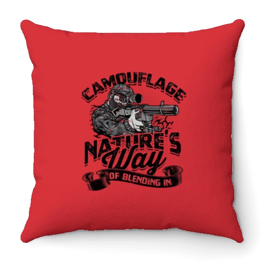 Camouflage: Nature's Way of Blending In - Hunting Throw Pillows