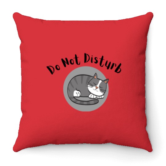 Do Not Disturb Throw Pillows