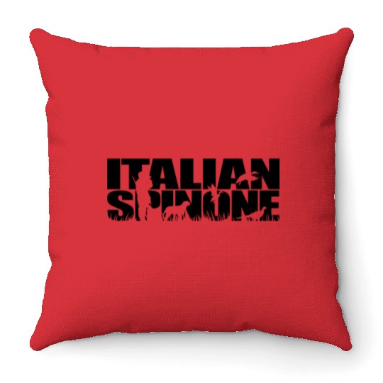 Italian Spinone Hound Hunting Dog Hunter Throw Pillows