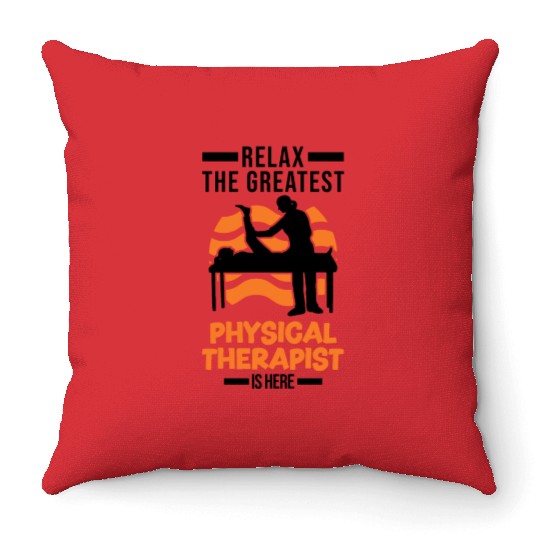 Greatest Physical Therapist Physio Physiotherapist Throw Pillows