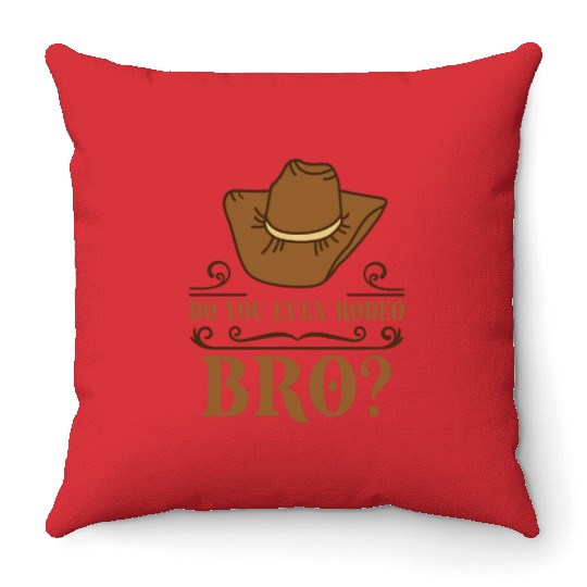 Cowboy Barn Bull Rider Rodeo Country Western Gift Throw Pillows