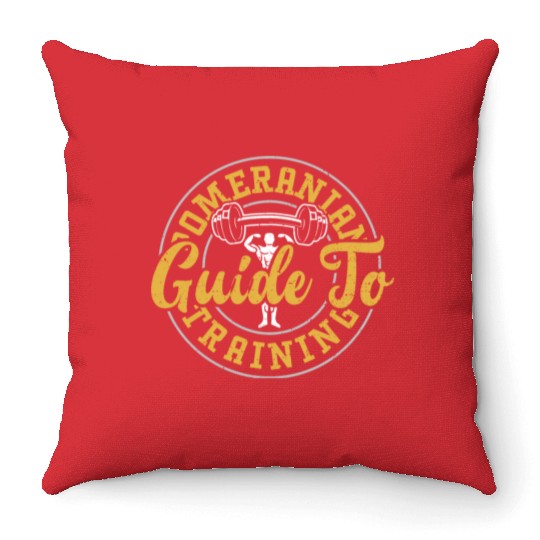 Pomeranian Guide To Training - Gym Throw Pillows